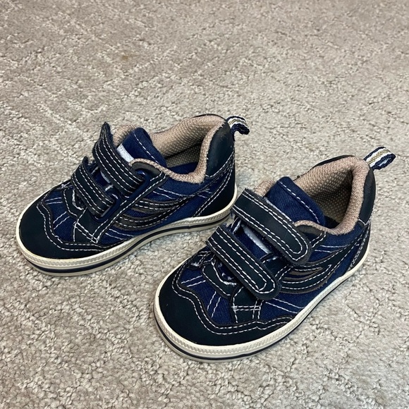 NEW Baby Koala Kids Blue Black Sneakers Velcro Straps Cushioned Sole Size 3 - Picture 5 of 9